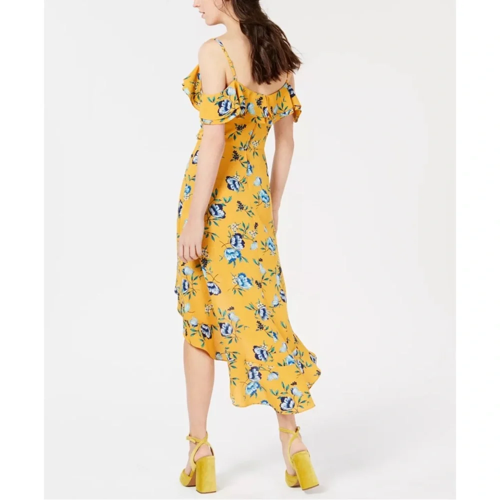 Marigold Printed Ruffle High-Low Dress - Picture 3 of 8